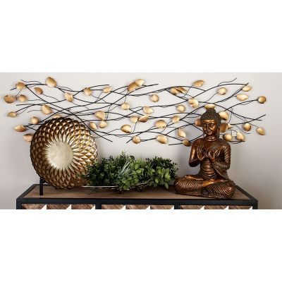 Wall Decor Floral Gold