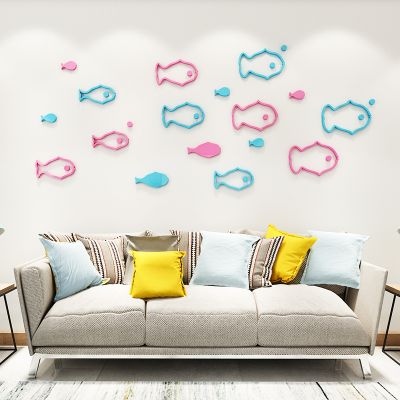 Sticker 3D diseño peces